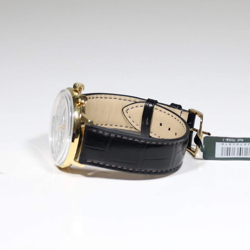 Zeppelin Hindenburg Gold Tone Silver Dial Men's Watch 7038-1 LZ129 - Image 4 of 4