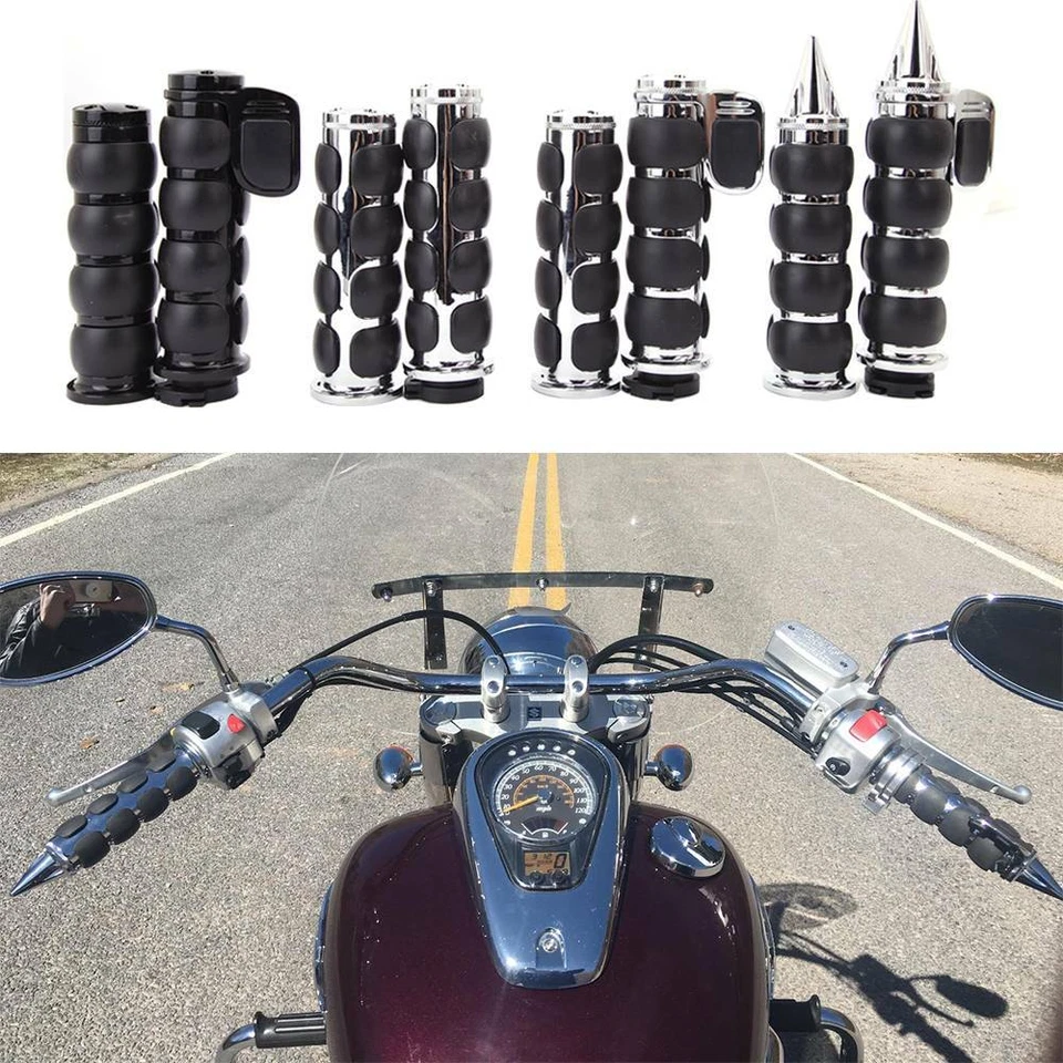 Empuñaduras de manillar Throttle Boss de 1" pulgadas para Harley FLSTC Heritage Softail Classic Foto 2 de 4