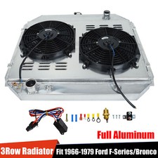 433 3 Row Radiator +Shroud Fan+Relay For 1968-1979 Ford F150 F250 F350 Bronco V8