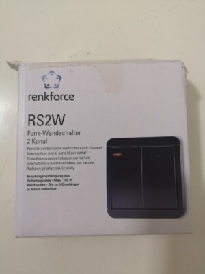 Renkforce RS2W Funk-Wandschalter 2 Kanal Schwarz 150m