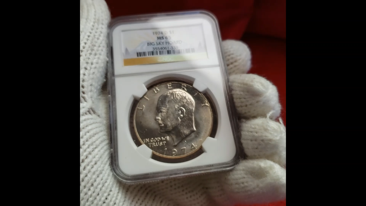 NGC Certified 1977 Big Sky Hoard Eisenhower Dollar MS65 | eBay