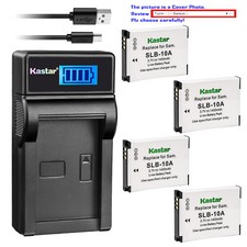 Kastar Battery LCD Charger for Samsung SLB-10A  Samsung WB850F WB1000 Camera