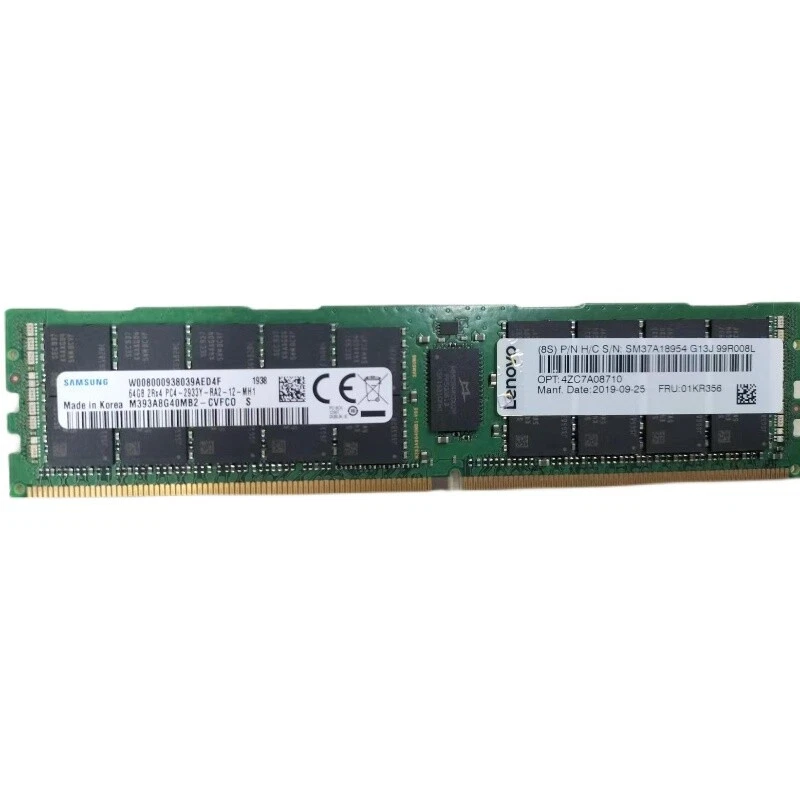 IBM-Lenovo 01KR356 64GB DDR4 2933MHz PC4-23400 RDIMM 2Rx4 1.2V ECC