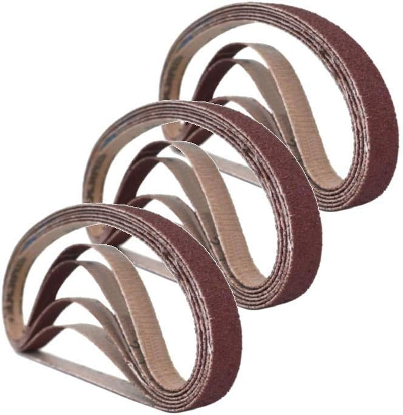 25Mm X 762Mm Sanding Belts, 3 Each of 60/80/100/120/240 Grits, Belt Sander Tool