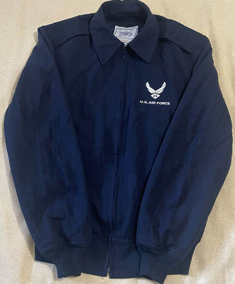 U.S. Air Force Lightweight Jacket Dark Blue Full Zipper Embroidered Wing Star