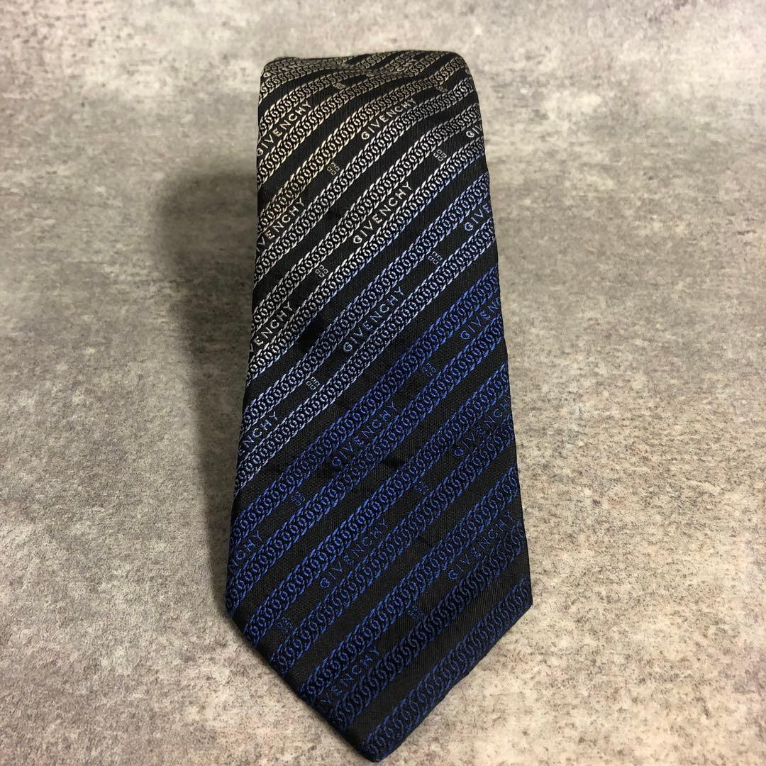 GIVENCHY Tie Logo All Over Pattern Gradient Blue … - image 2