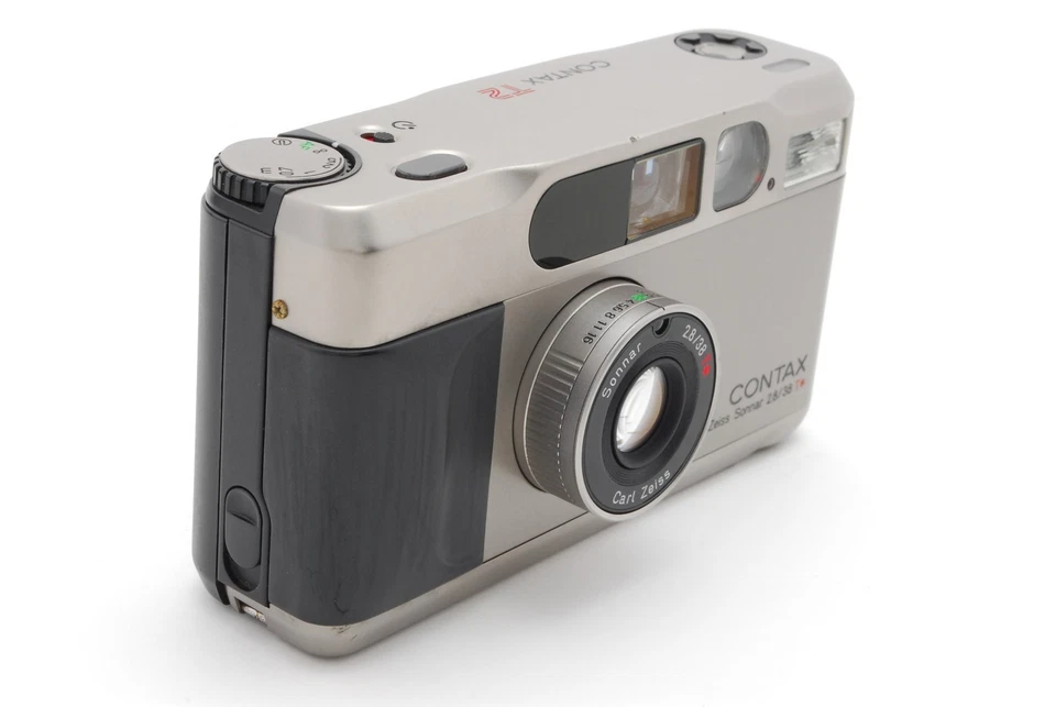 ▶️ALL Works[N MINT w/Case] Contax T2 Silver Point & Shoot Film Camera From JAPAN - Image 4 of 4
