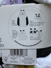 Saint Eve Kids Youth 2 In 1 Sleep Hoodie Panda XS 5/6 S 7/8