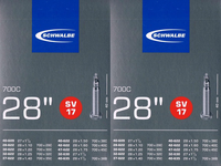 2X Schwalbe SV 17 Schlauch 28 622 Ventil: FranzöSisch Sclaverand SV17 28 Zoll