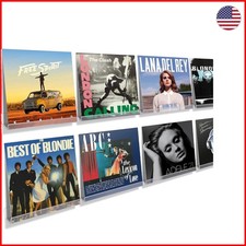 8 Pcs 12 Clear Acrylic Vinyl Record Wall Mount Shelves for Stylish Display