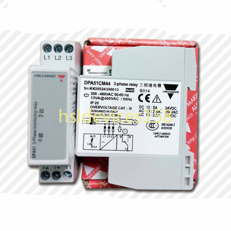 Relais De Protection De Séquence De Phase Triphasé CARLO GAVAZZI DPA51CM44 - Neuf