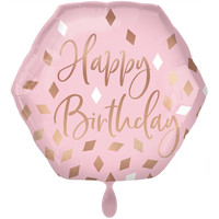 Folienballon Happy Birthday Rosegold