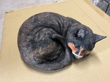 Unique Urn Calico Cat Memorial Cremation Statue Pet Ash Keepsake Funeral Casket