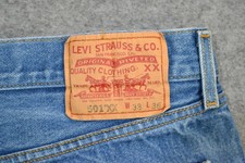 VTG Levi's 501XX Jeans Mens 38x36 Blue Light Wash Straight Denim Button Fly