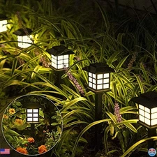 SOLPEX Solar Path Lights - 12 Pack Waterproof Warm White Walkway & Garden Lights