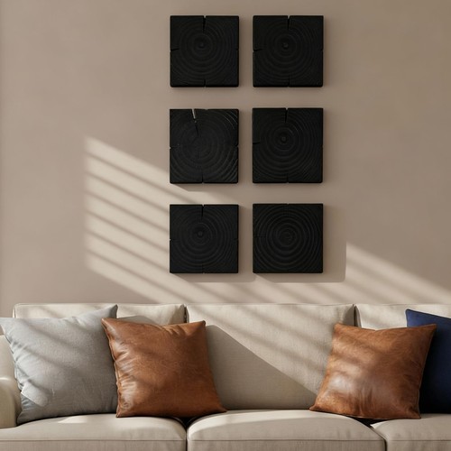 Image showcasing Rustic Wood Wall Art–Farmhouse Style Wooden Wall Hanging Decor for ...