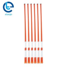 Orange Driveway Markers Snow Stakes 6Feet Long Reflective Markers 5/16" Diameter