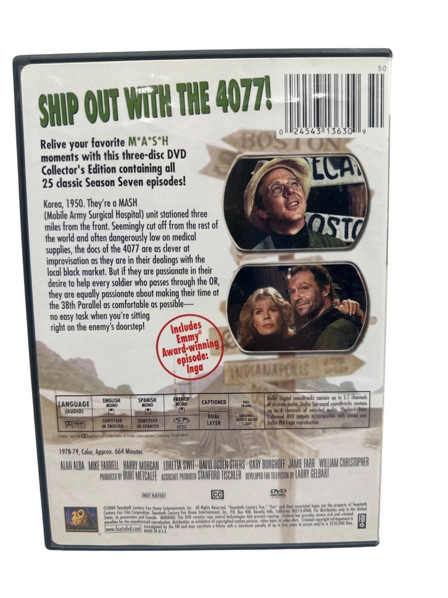 MASH Season 7 Collectors Edition DVD Alan Alda Emmy Winning TV