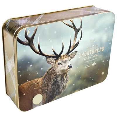 MARKS & SPENCER M&S Biscotti Shortbread Scozzesi Tutto Burro Latta Cervo 650g