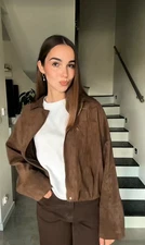 ZARA : Suede Effect Bomber Jacket : 4344/655 | *UK Buyers_No Import Fees* |