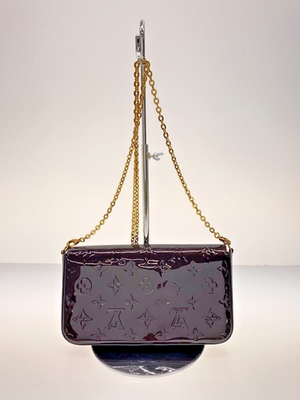 Auth LOUIS VUITTON Vernis Pochette Felicie Crossbody Wallet Bag
