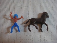 Original Steckfigur Indianer auf Pferd 1978 aus Sammlung