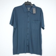 Cremieux Premium Men's Long-Sleeve Shirt L Blue Solid 100 Cotton NWT