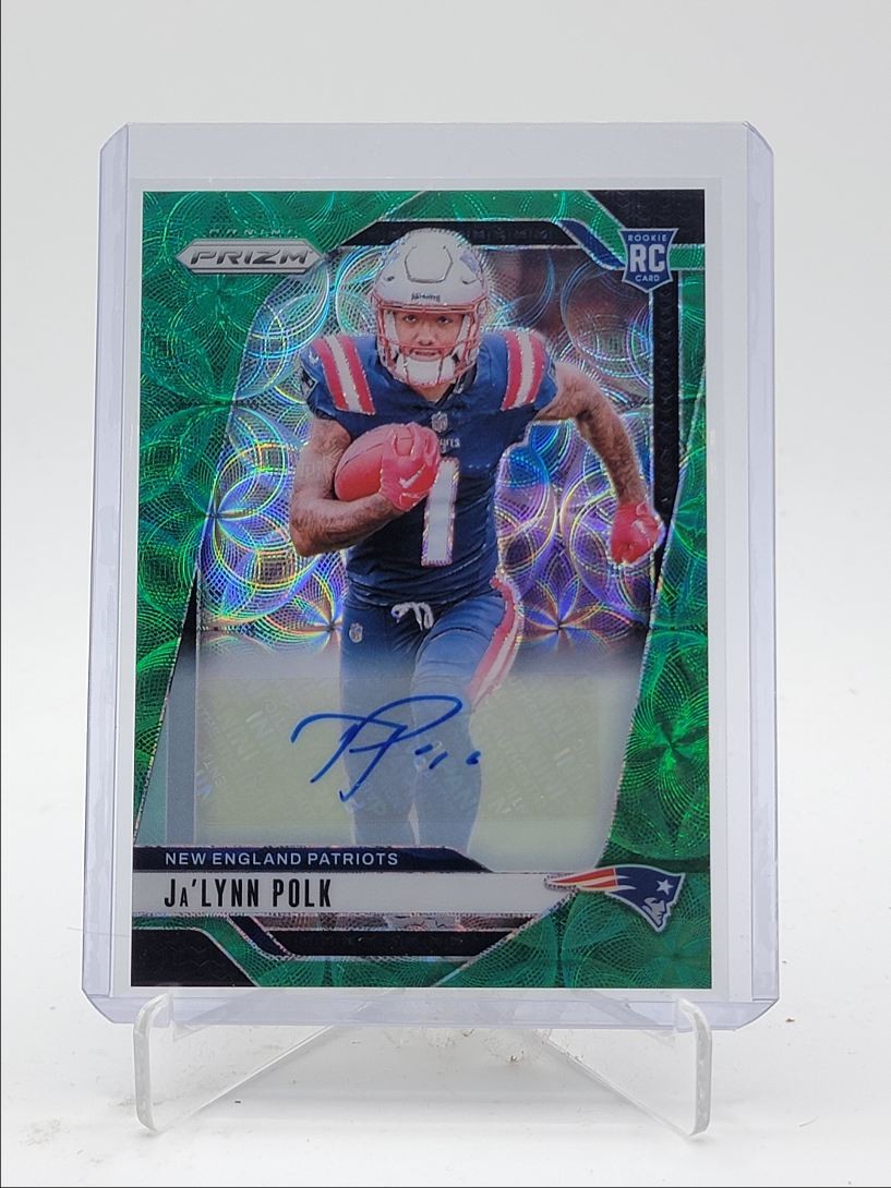 JA'LYNN POLK 2024 PANINI PRIZM ROOKIE GREEN SCOPE RC AUTO /75 Q4354