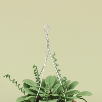 Dollhouse Miniature Hanging basket Mini Potted Plant Flowers Pot DollHouse De NN