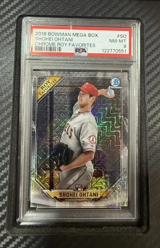2018 Bowman Chrome Mega Box Shohei Ohtani Rookie of the Year Favorites PSA 9 RC