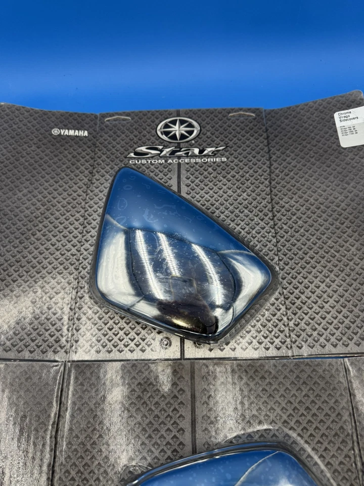 GENUINE YAMAHA VIRAGO 700/750/1000/1100 CHROME SIDE COVERS ABA-42X09-00-10 - Image 2 of 4