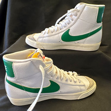 Nike Mens Blazer High Top White Green Leather...