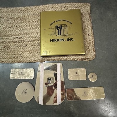 Nikken Kenko Promo Pads Magnets Set of 6 with Travel Carry Case Gold Back