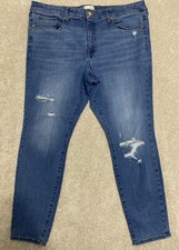 Universal Thread Womens 18 High Rise Skinny Jeans Medium Wash Stretch Distressed