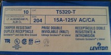 Leviton T5320-T 15 Amp, 125 Volt, Tamper Resistant, Duplex Receptacle BOX OF 10