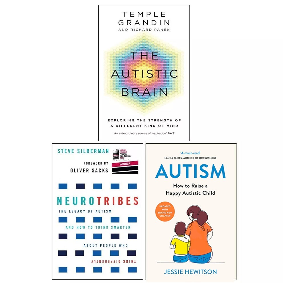 Autistic Brain Temple Grandin, NeuroTribes Steve Silberman, Autism 3 Books Set