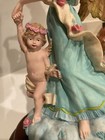 Angel with Angel Child 9” Figure Pink Roses Angelic Figure Angel Wings — photo 3
