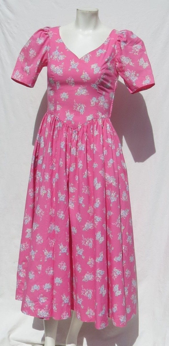 ワンピース Laura Ashley/VTG Dresses/Great Britain Vtg LAURA ASHLEY 80s Cotton Dress 14 Floral Grt Britain
