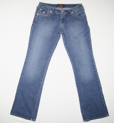 Pantalones de mezclilla Junior Papaya 9 puños de corte deshilachado 30x32 solapas traseras - Imagen 3 de 10