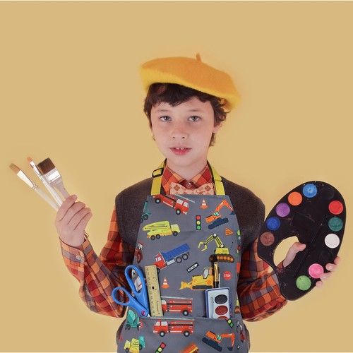 Kids Apron Cooking Gardening Artist Painting Cleaning Baking Pottery Chef Kitche - Picture 4 of 7
