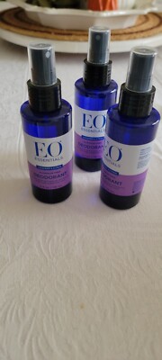  Organic Deodorants 3 Bottles EO Essential Oils LAVENDER & CITRUS  Spray 4.0 oz 