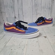 Vans Men s 4.5 Women s 6 Old Skool Sneakers Blue Purple Orange Suede