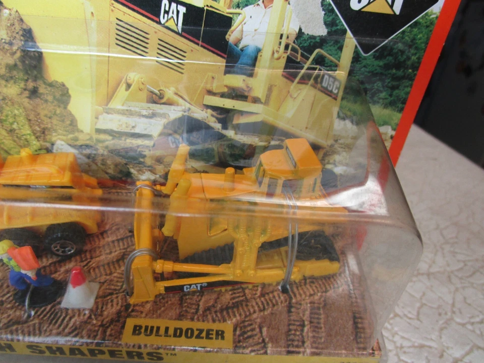 Matchbox Cat Dirt Machines 1997 Earth Shapers juego fundido a presión bulldozer coche de juguete lote Foto 3 de 4