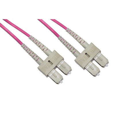OM4 câble fibre optique multimode MMF duplex 50µm/125µm LC-SC 10m