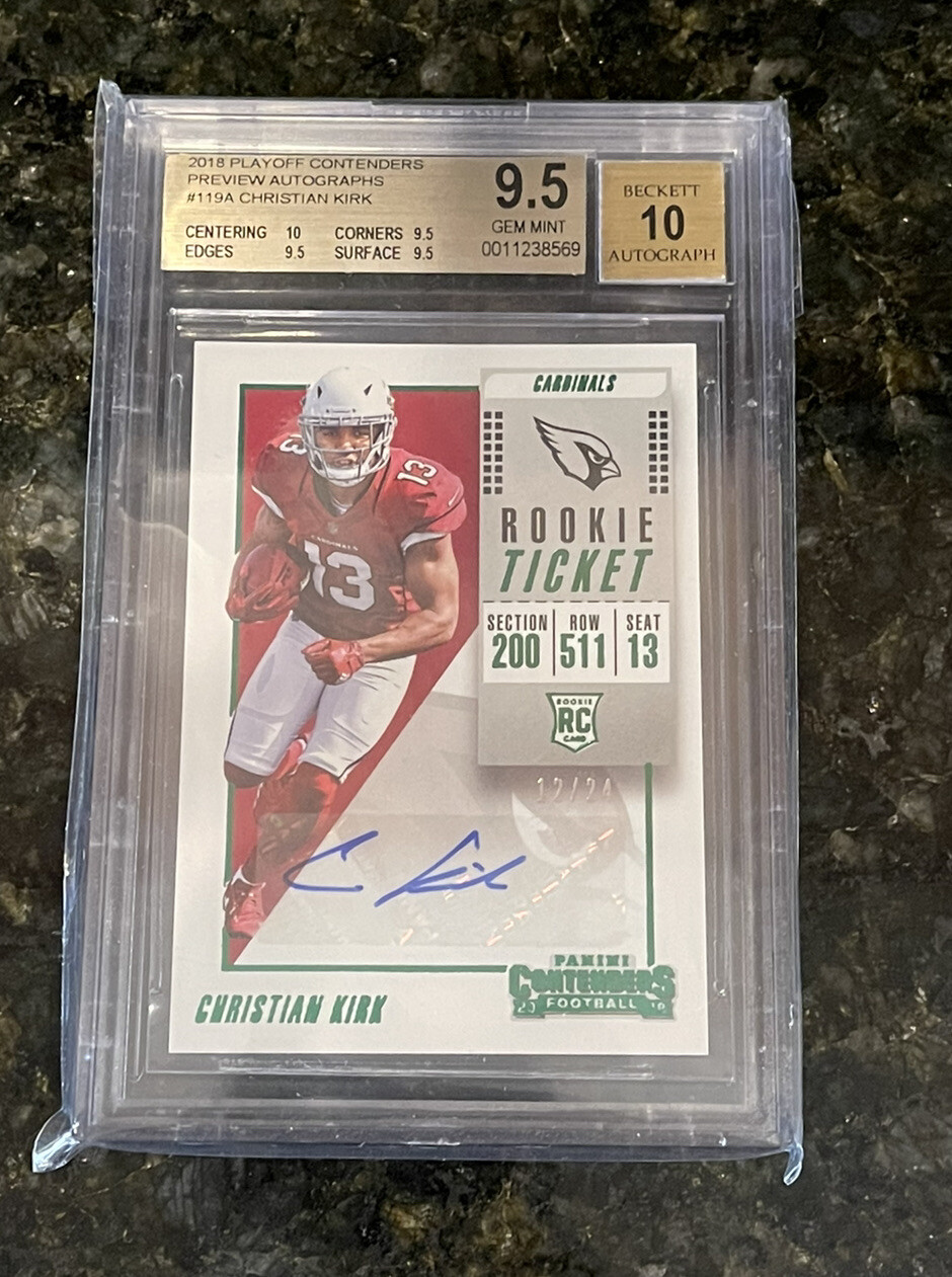 Christian Kirk Panini Playoff Contenders Preview Autograph #119 Ball in Both Hands
