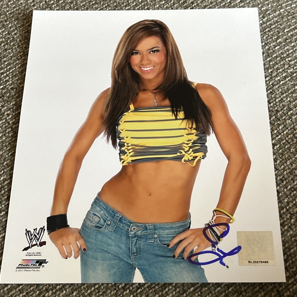 A.J. LEE AJ MENDEZ Signed 8x10 WWE Photo w/ Hologram COA | eBay