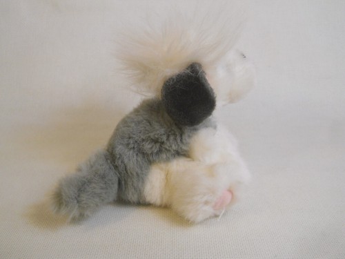 Vintage Tyco 1993 Puppy Puppy Puppies plush toy white gray Dog original scarf - Picture 2 of 5