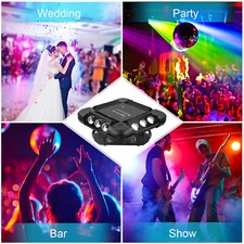 4 in 1 12 LED Storm Rotating Beam Laser Light Strobe Bar Moving Head Stage Light