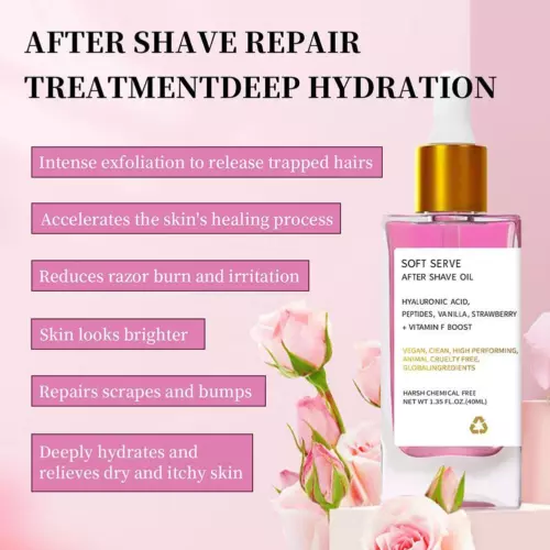 Truly Beauty Strawberry Vanilla After Shave Oil for Smooth Skin Post Shave - Picture 4 of 8