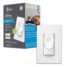 GE CYNC Smart Dimmer Light Switch, Neutral Wire Required, Bluetooth and 2.4 GHz